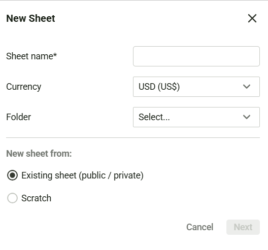 How to create a CAPEX sheet