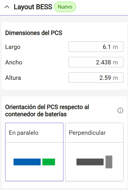 Layout de Standalone y AC-BESS