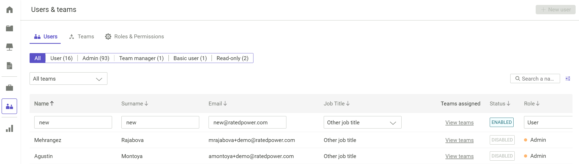 How to create and configure a new user